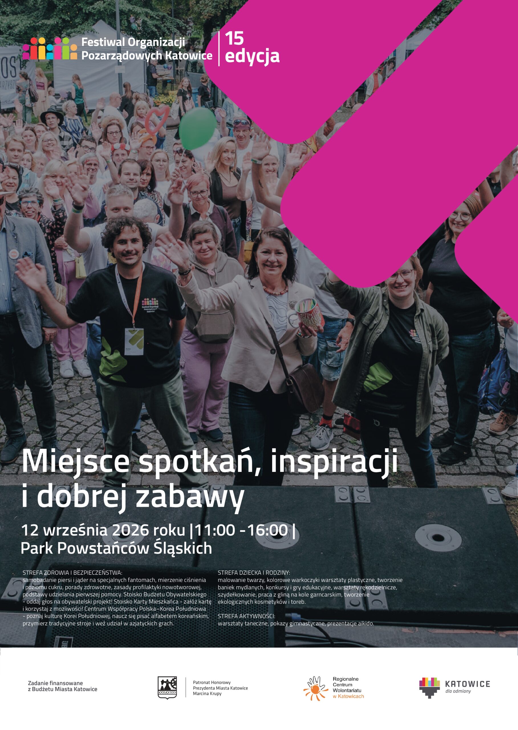 Zapraszamy na XV Festiwal Organizacji Pozarządowych w Katowicach!